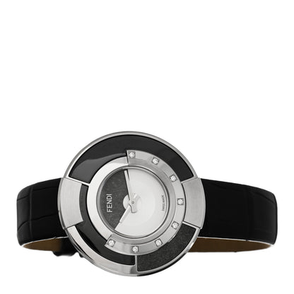 Fendi Stainless Steel Alligator Diamond 38mm Policromia Quartz Watch 2 of 5