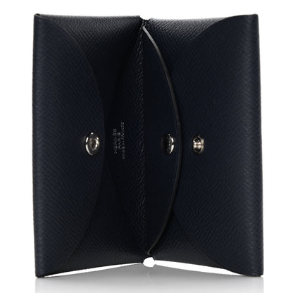 Hermes Epsom Calvi Duo Card Case Bleu Indigo 5 of 9