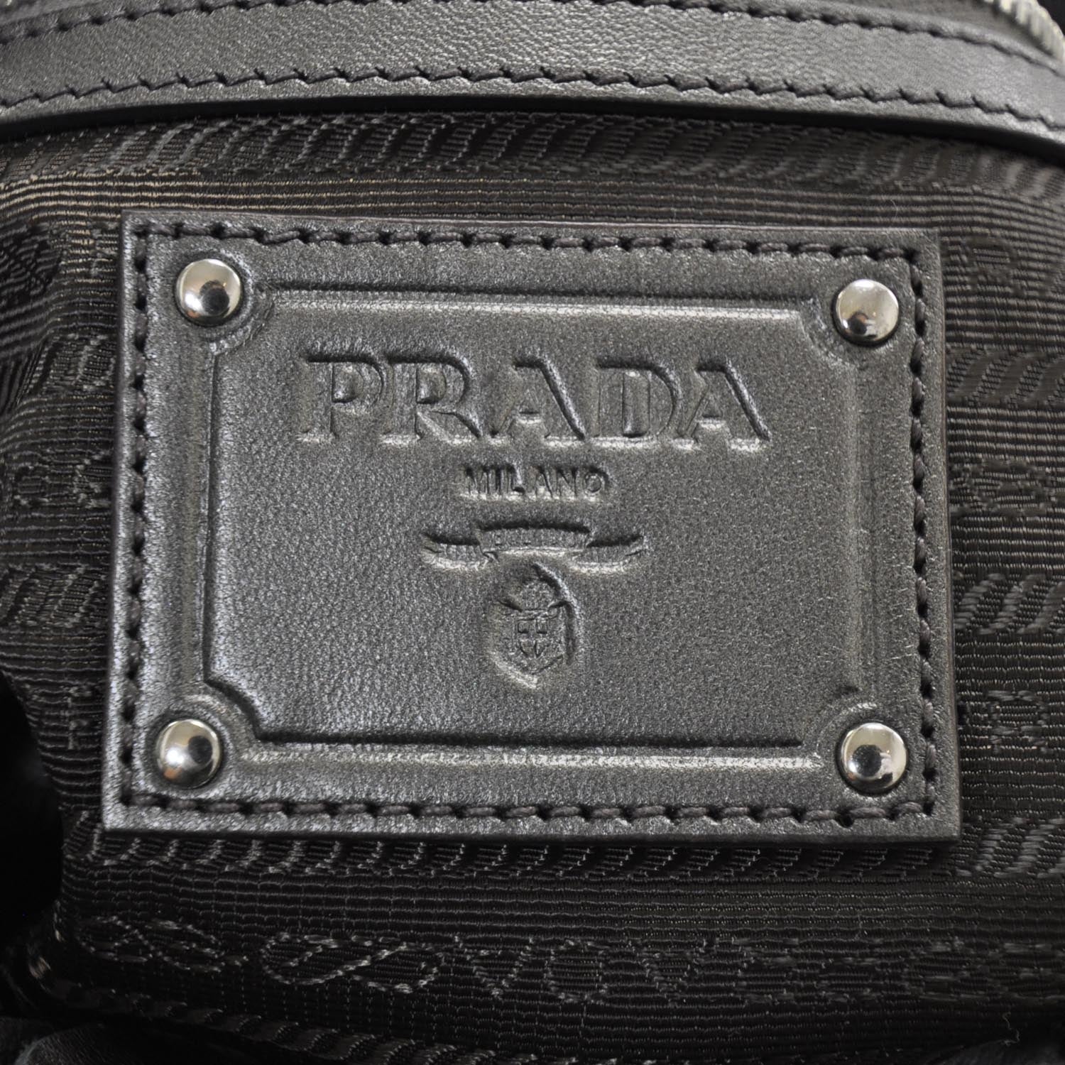 Prada Nappa Ruffle Hobo Silver 7 of 9