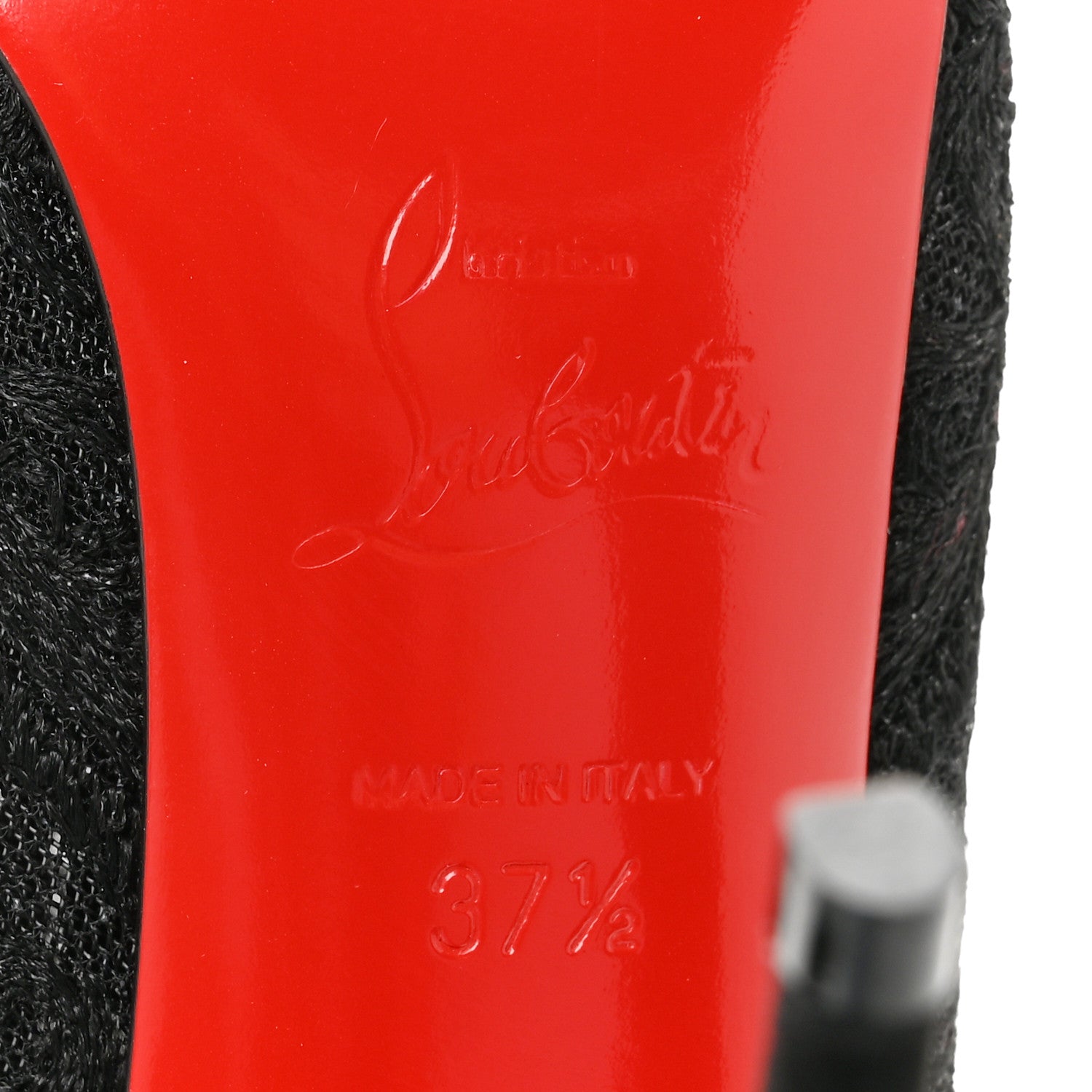 Christian Louboutin Lace Lurex Specchio Gipsybootie 100 Ankle Boots 37.5 Black 8 of 10