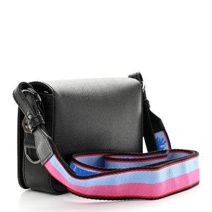 Off-White Saffiano Striped Mini Diag Binder Clip Bag Black White Indus 3 of 11