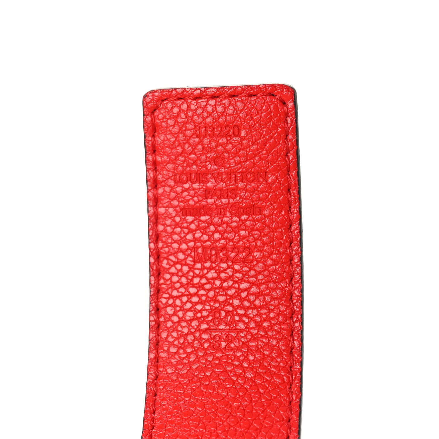 Louis Vuitton Monogram 30mm LV Initiales Reversible Belt 80 32 Coquelicot 5 of 6