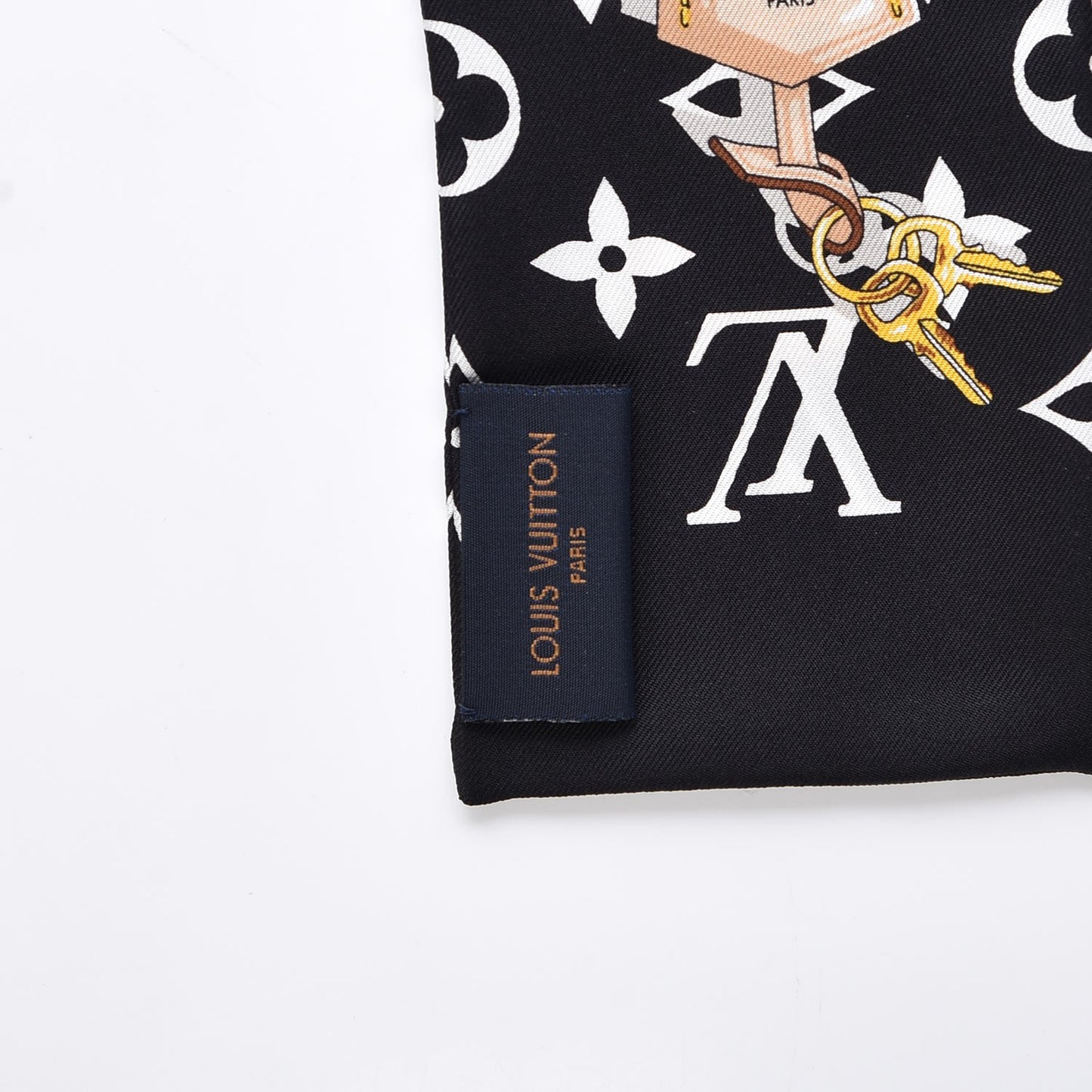 Silk Monogram Confidential Bandeau Black