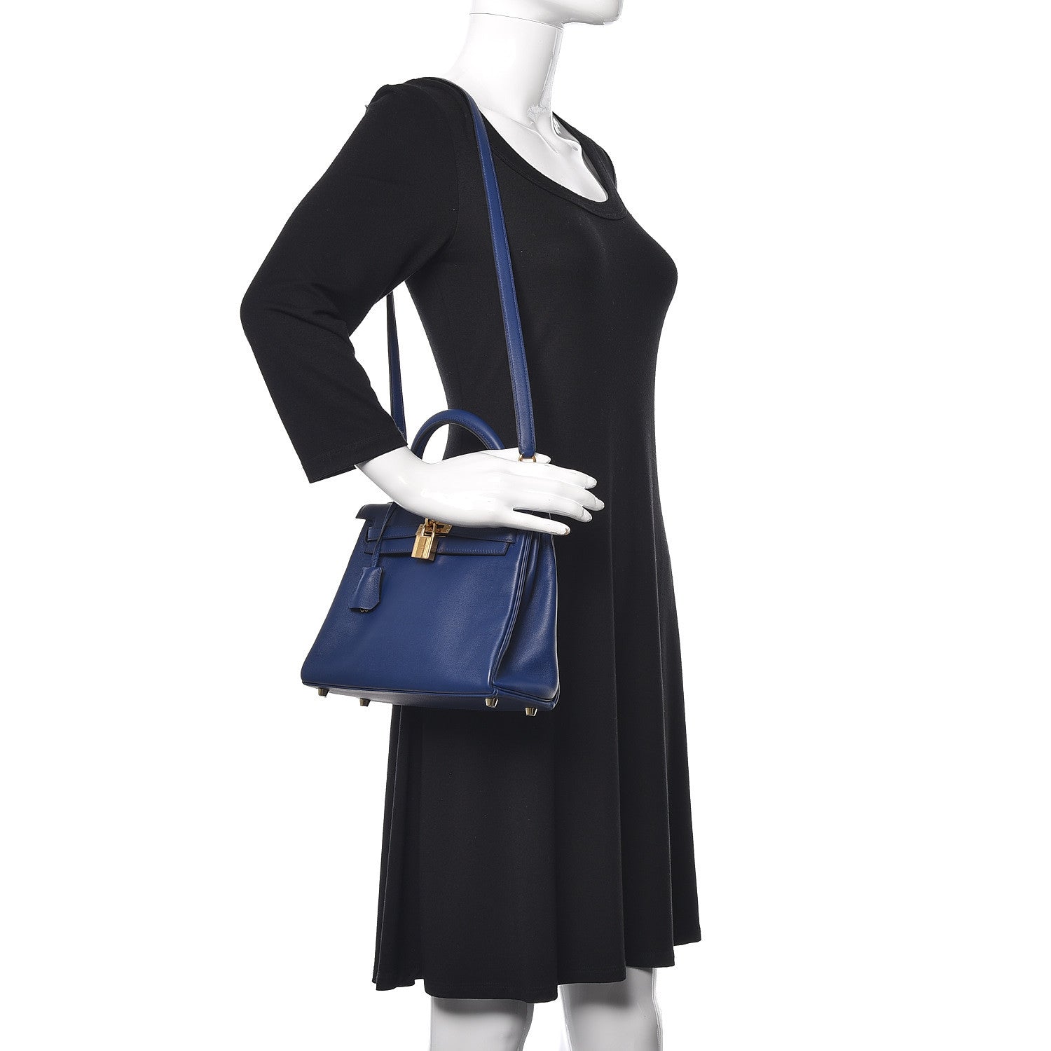 Hermes Swift Kelly Retourne 25 Bleu Saphir 3 of 39