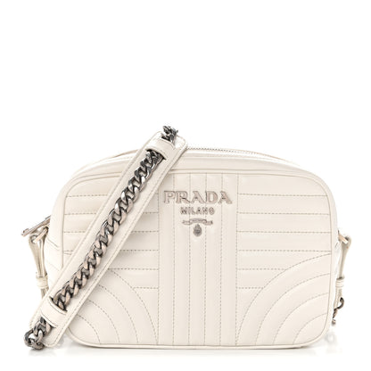 Prada Soft Calfskin Diagramme Camera Bag White 1 of 13
