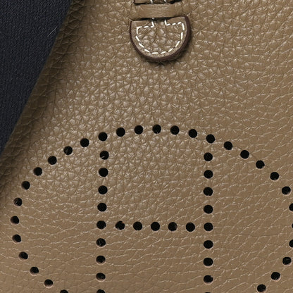 Hermes Taurillon Clemence Amazone Evelyne TPM Etoupe Bleu Indigo 8 of 10
