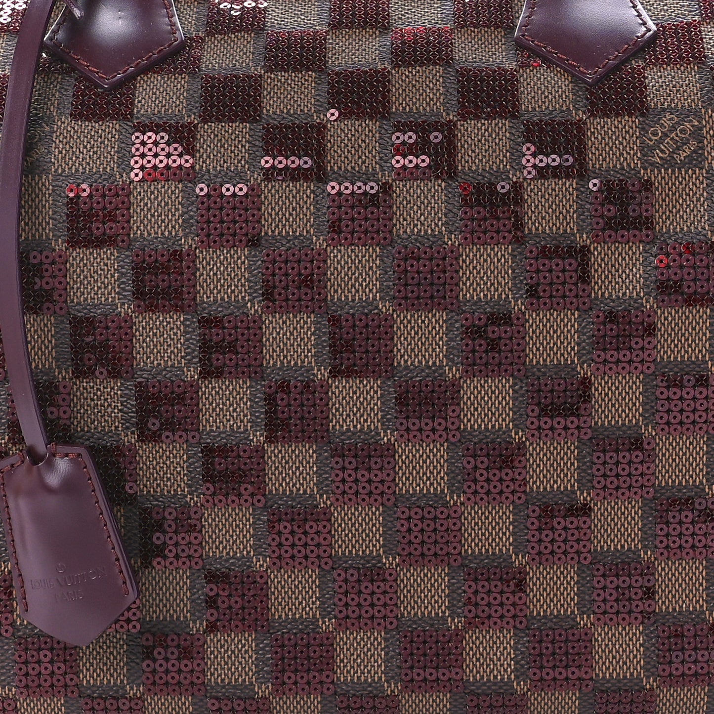 Damier Paillettes Speedy 30 Rouge