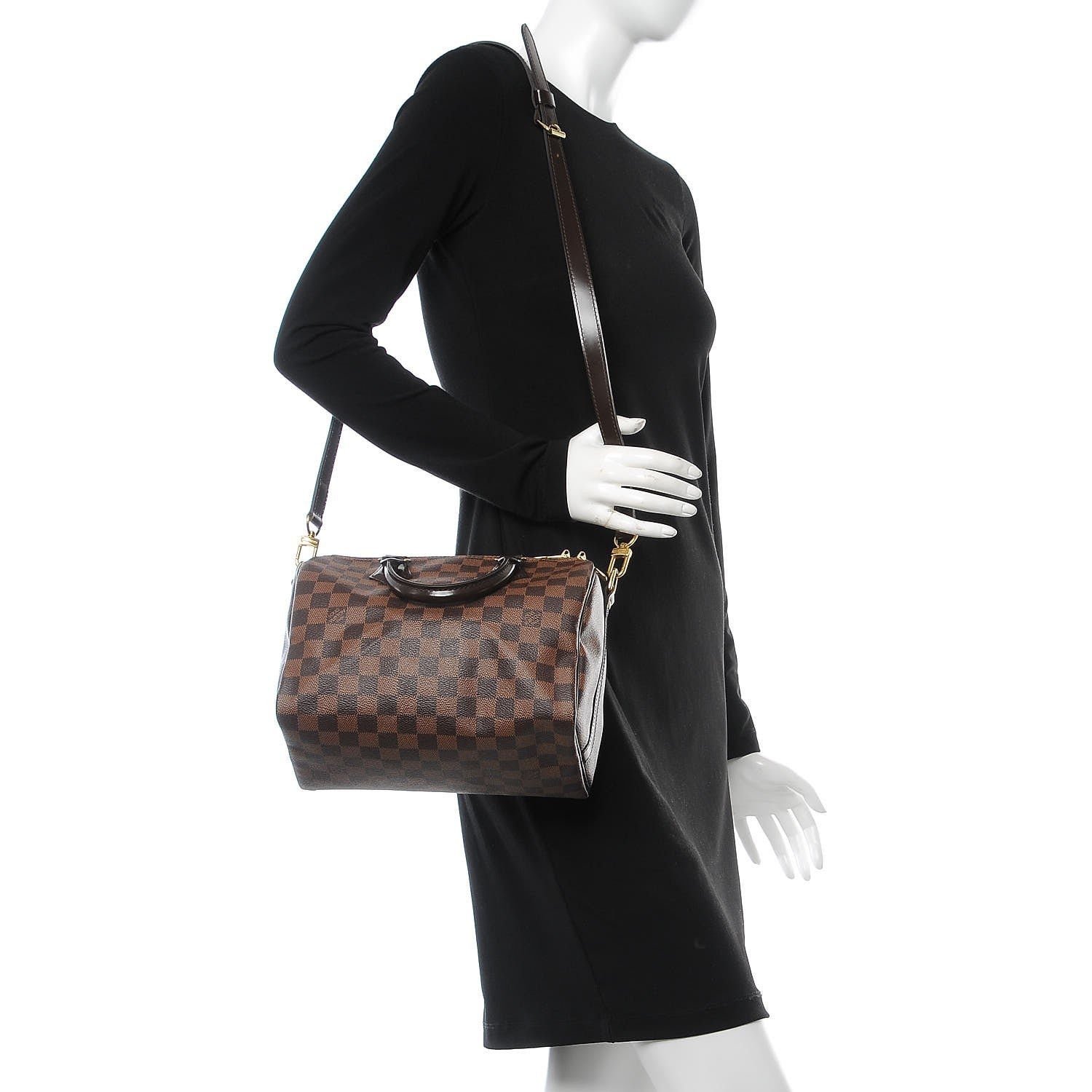 Louis Vuitton Damier Ebene Speedy Bandouliere 25 2 of 10