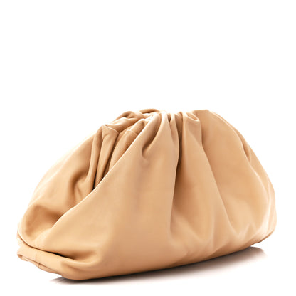 Bottega Veneta Smooth Butter Calf The Pouch Oversized Clutch Almond 3 of 12