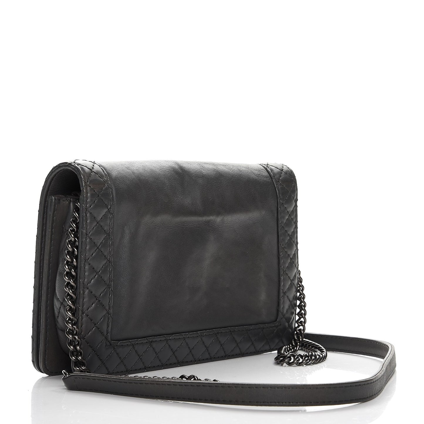 Calfskin Small Boy Reverso Flap Grey