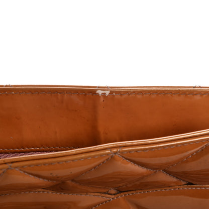Chanel Patent Quilted Medallion Tote Orange 13 of 16