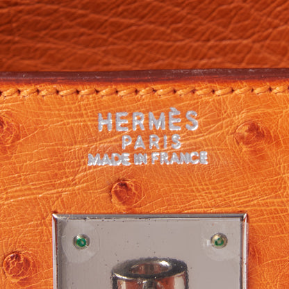 Hermes Ostrich Kelly Sellier 32 Orange 22 of 35
