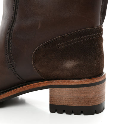 Chanel Calfskin Mid Calf Boots 40 Brown 12 of 13