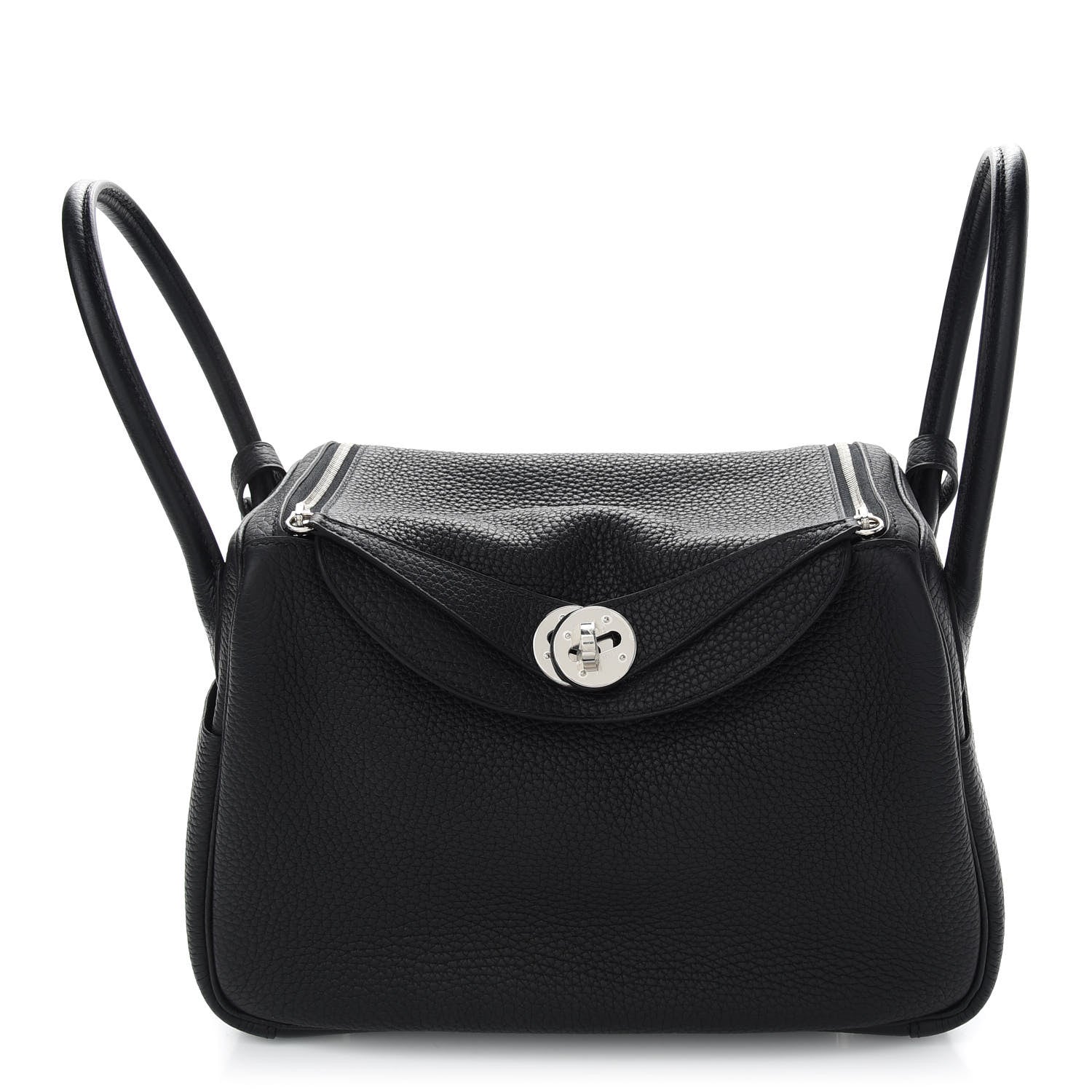 Hermes Taurillon Clemence Lindy 26 Black 1 of 8