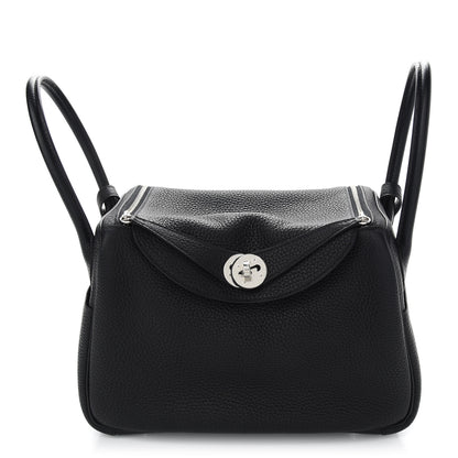 Hermes Taurillon Clemence Lindy 26 Black 1 of 8
