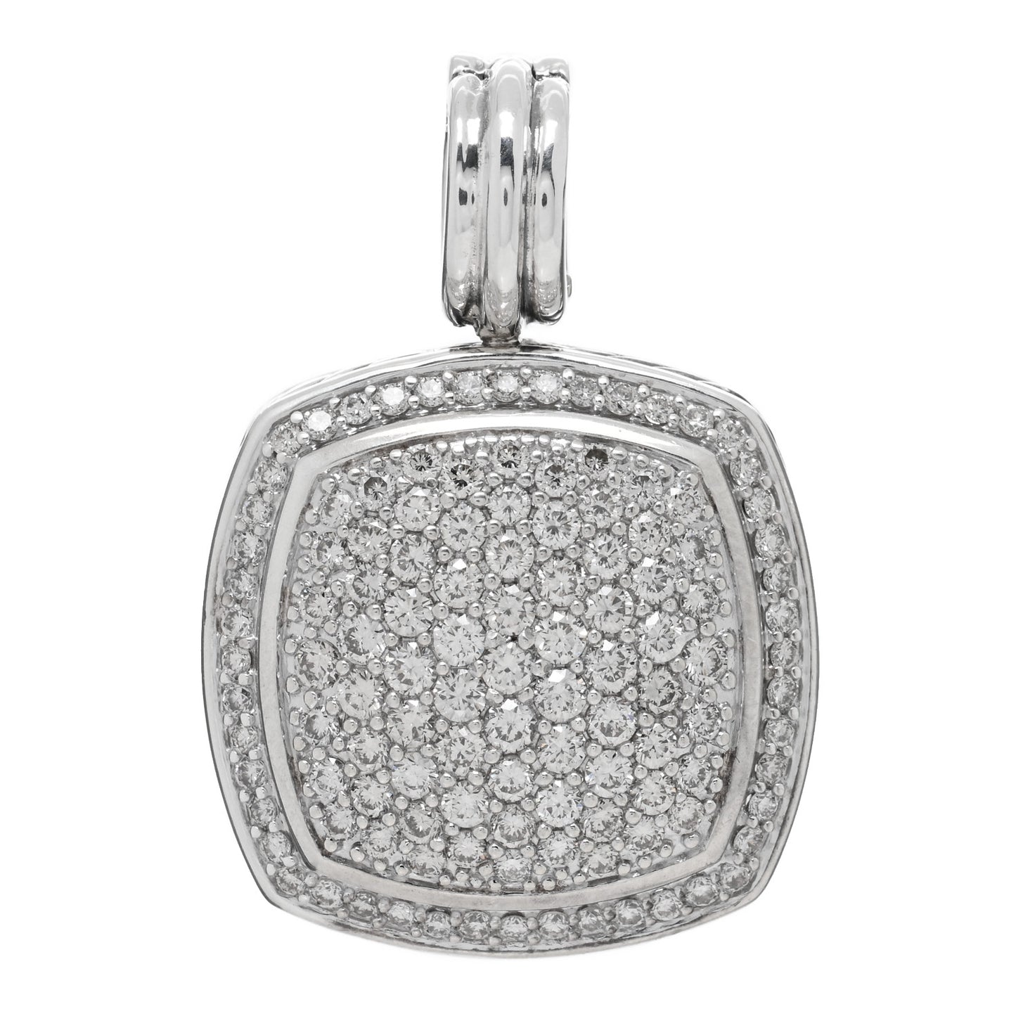 Sterling Silver Diamond 17mm Albion Enhancer Pendant