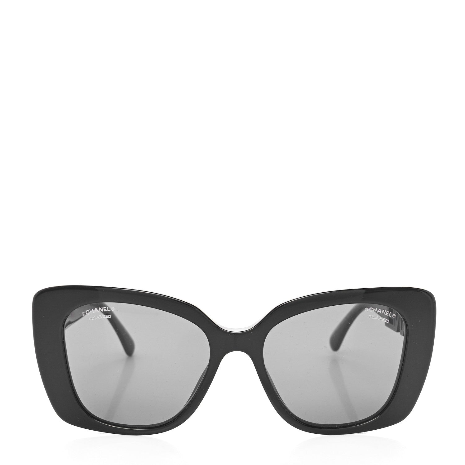 Chanel Acetate Strass Polarized Square Sunglasses 5422-B Black 2 of 7