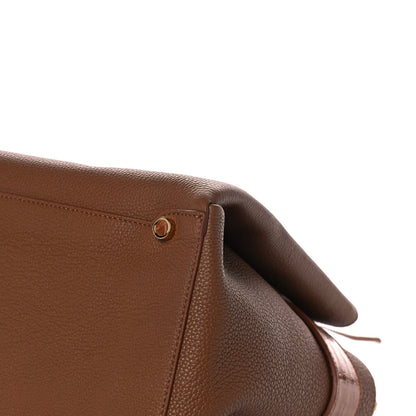 Nancy Gonzalez Calfskin Crocodile Cristie Satchel Brown 10 of 13