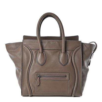 Celine Drummed Calfskin Mini Luggage Souris 1 of 9