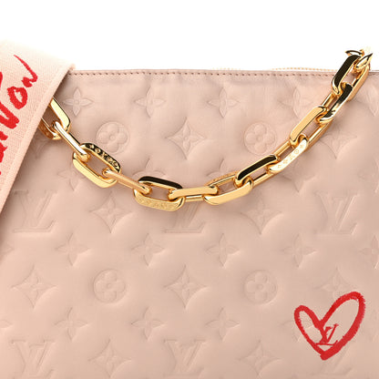 Louis Vuitton Lambskin Embossed Monogram Fall In Love Coussin PM Dragée Light Pink 7 of 9