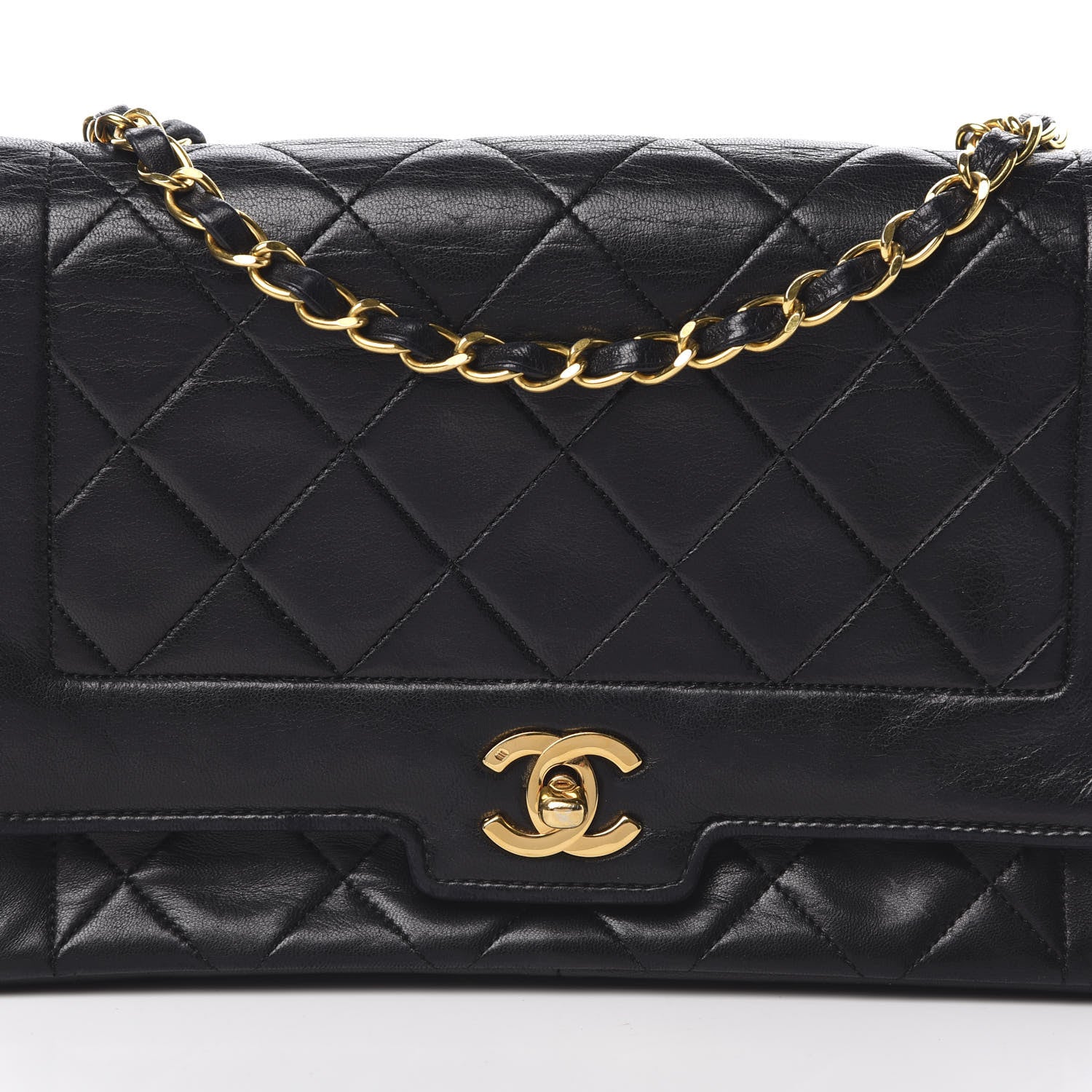 Chanel Lambskin Quilted Medium Single Flap Black 9 of 19