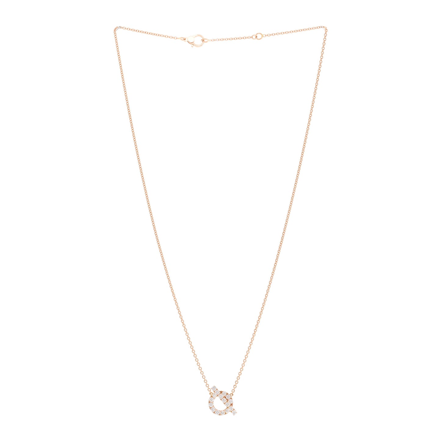 18K Rose Gold Diamond Finesse Pendant Necklace