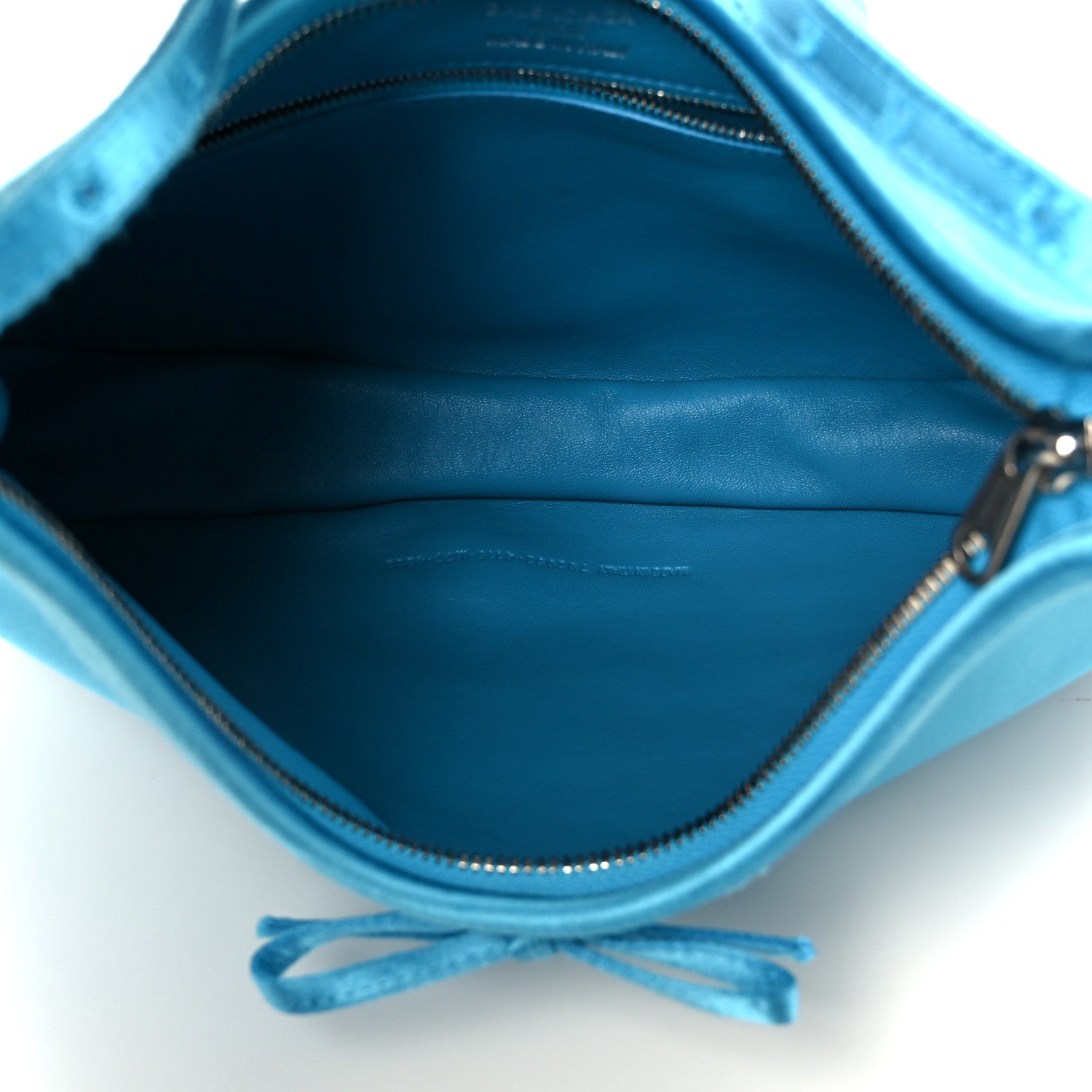 Balenciaga Satin Small Leopolda Shoulder Bag Blue 5 of 11
