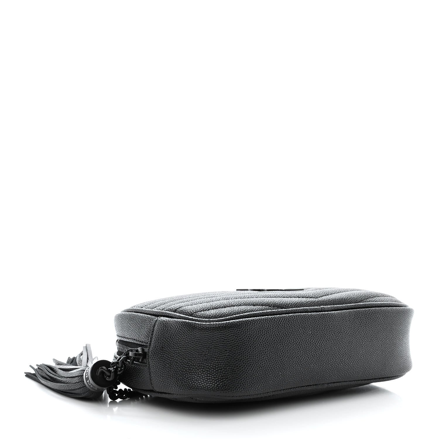 Saint Laurent Grain De Poudre Matelasse Monogram Mini Lou Camera Bag Black 4 of 10