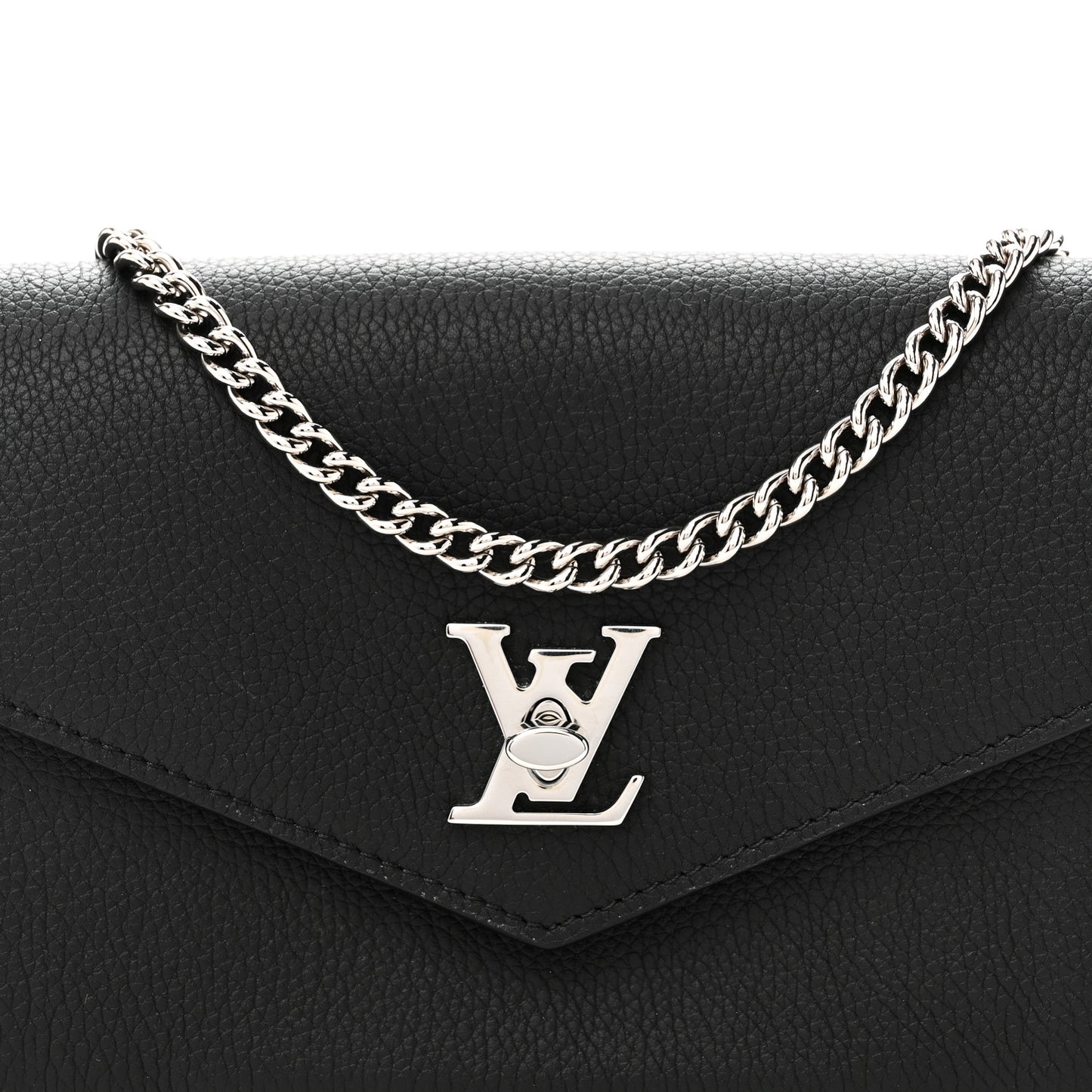 Soft Calfskin My Lockme Chain Pochette Black
