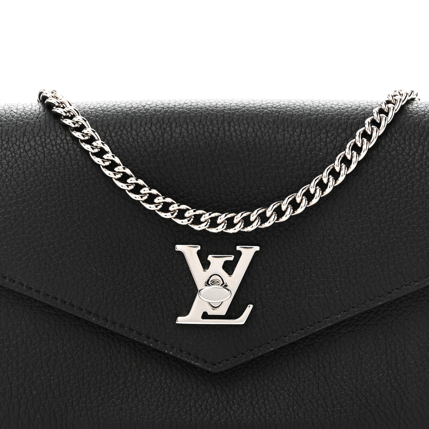 Louis Vuitton Soft Calfskin My Lockme Chain Pochette Black 7 of 10
