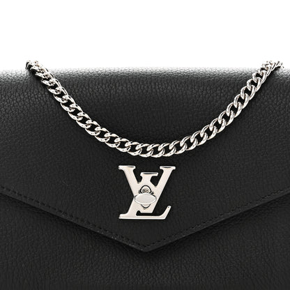 Louis Vuitton Soft Calfskin My Lockme Chain Pochette Black 7 of 10