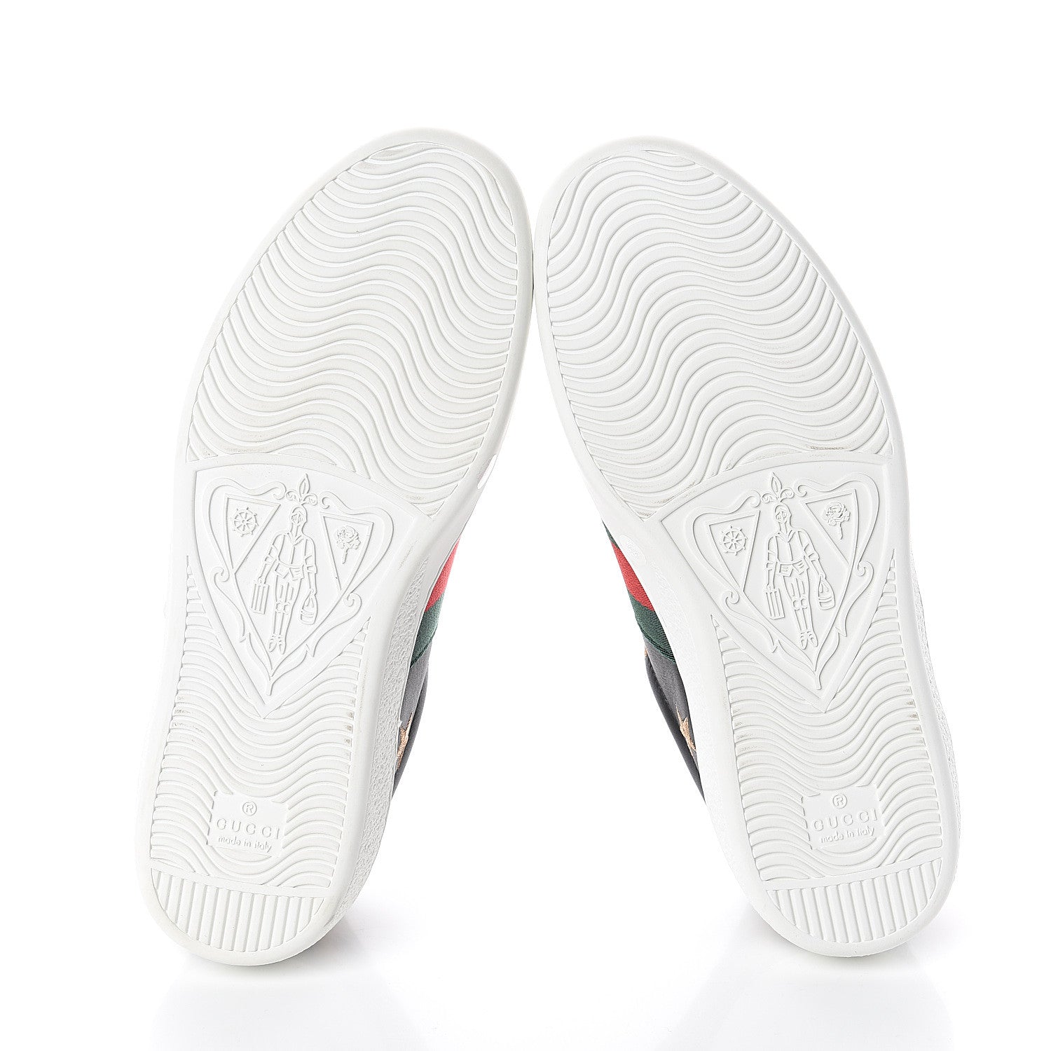 Gucci Calfskin Ayers Mens Web Bee Star Embroidered Ace Sneakers 5.5 Black 5 of 7