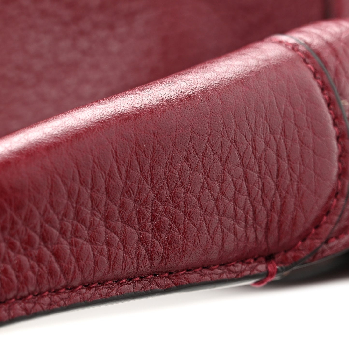 Grained Calfskin Softbit Maxi Shoulder Bag Rosso Ancora