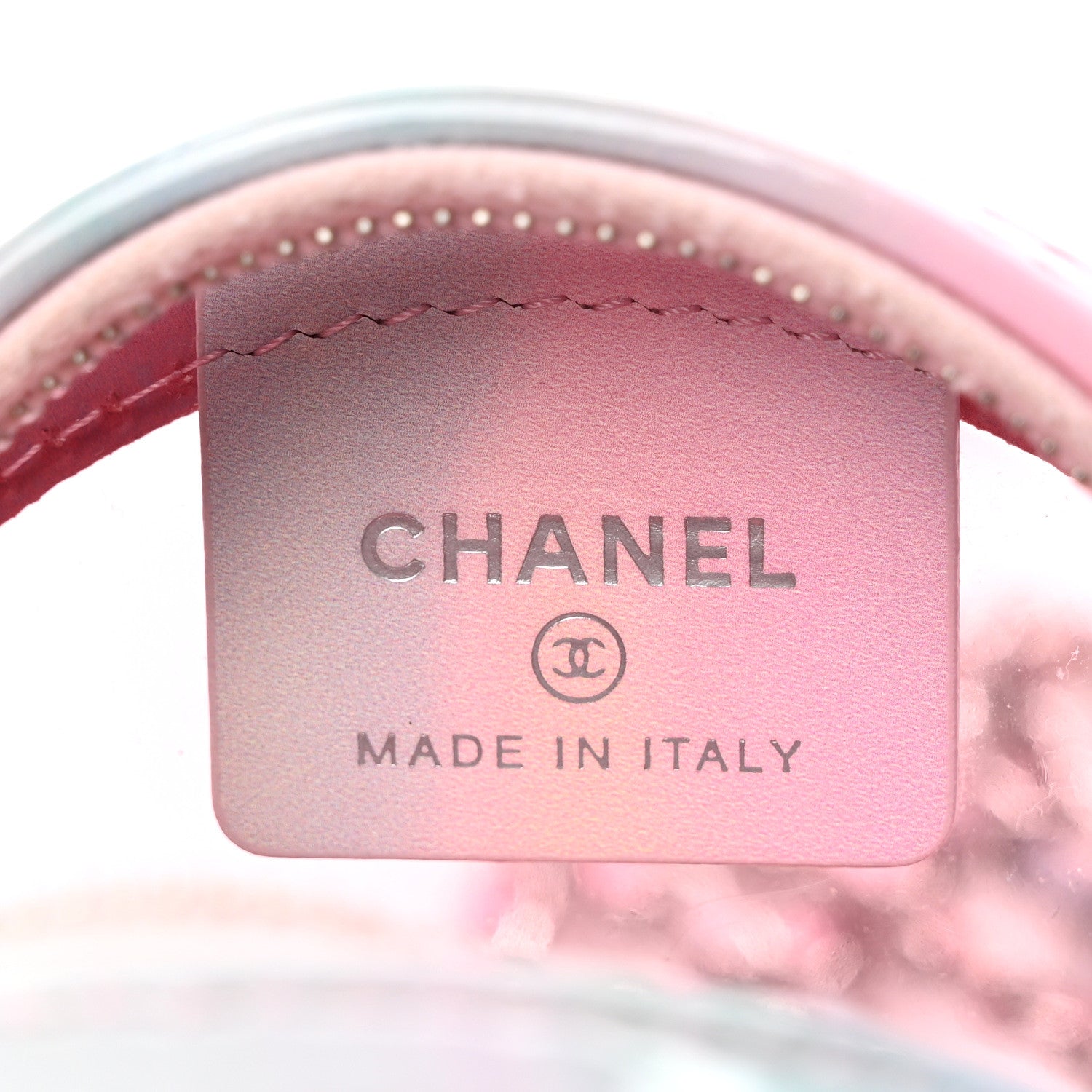 Chanel PVC Lambskin Filigree Round Clutch With Chain Pink 6 of 10