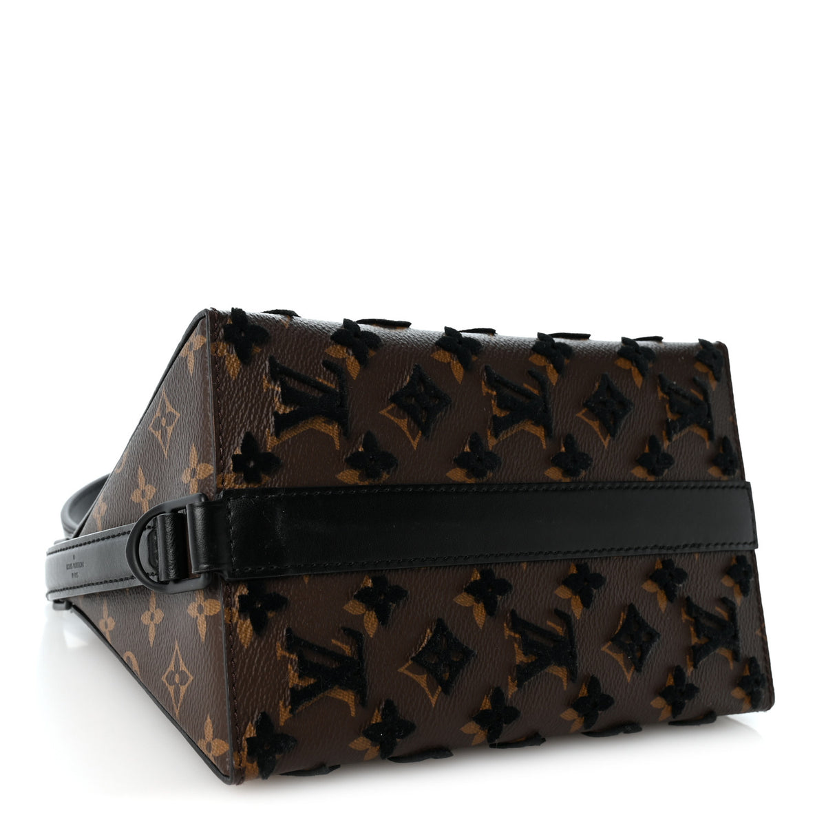Monogram Tuffetage Triangle Messenger Black