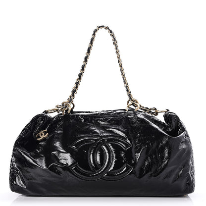 Chanel Vinyl Rock and Chain XL Bowler Black 1 of 6