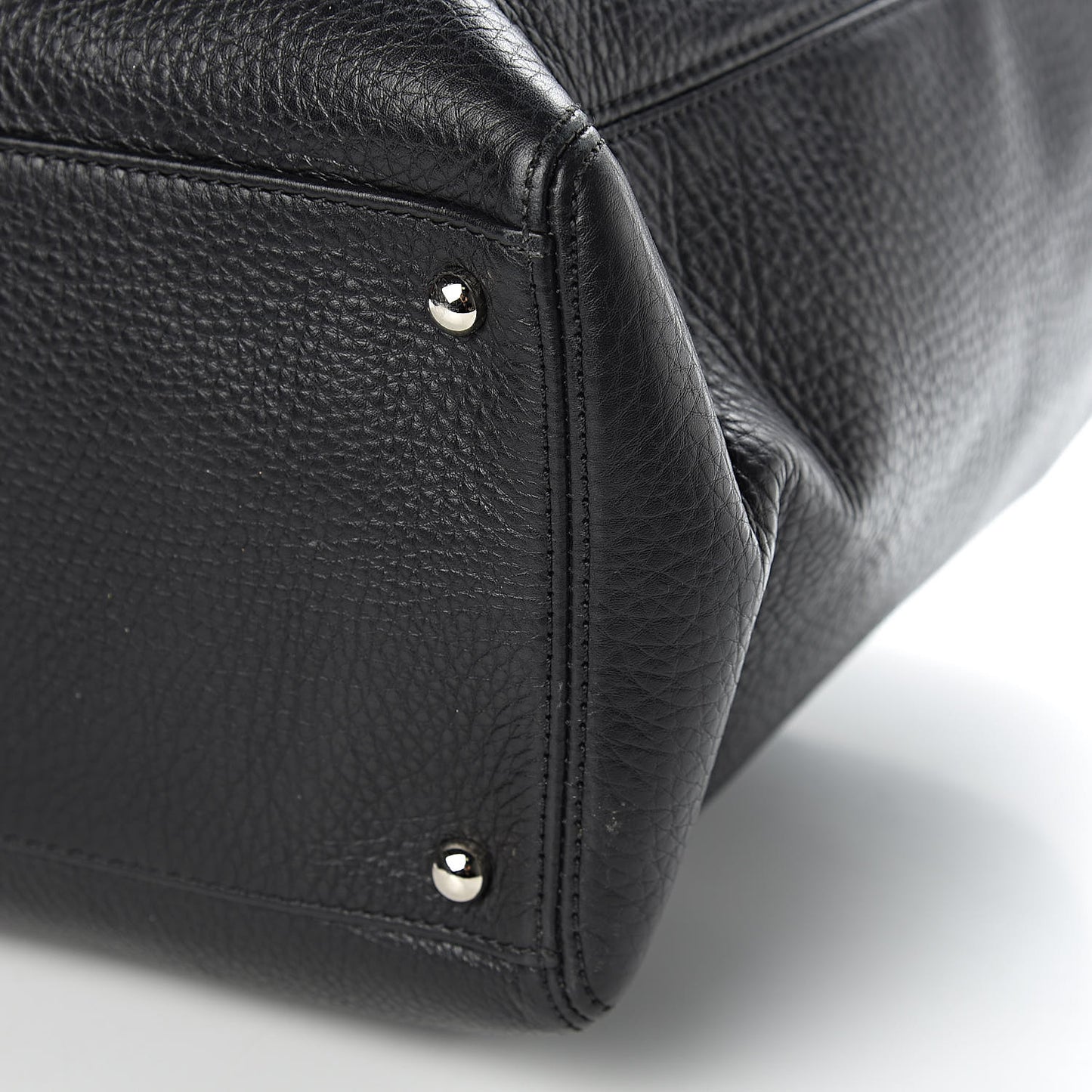 Calfskin Cerf Executive Shopper Tote Black