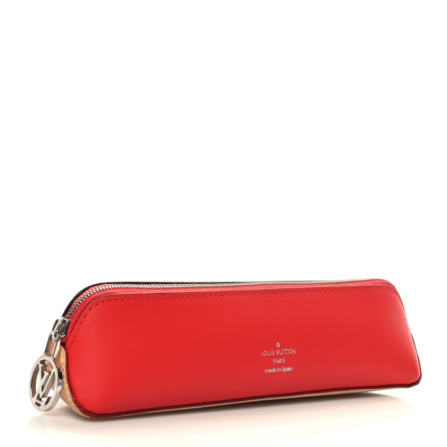 Monogram Elizabeth Pencil Pouch Red