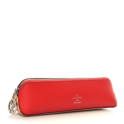 Louis Vuitton Monogram Elizabeth Pencil Pouch Red 3 of 10