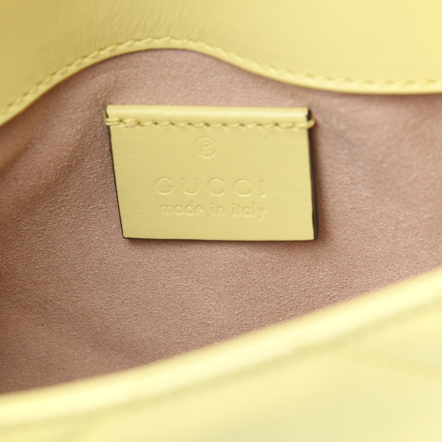 Gucci Calfskin Matelasse Super Mini GG Marmont Shoulder Bag Banana 6 of 11