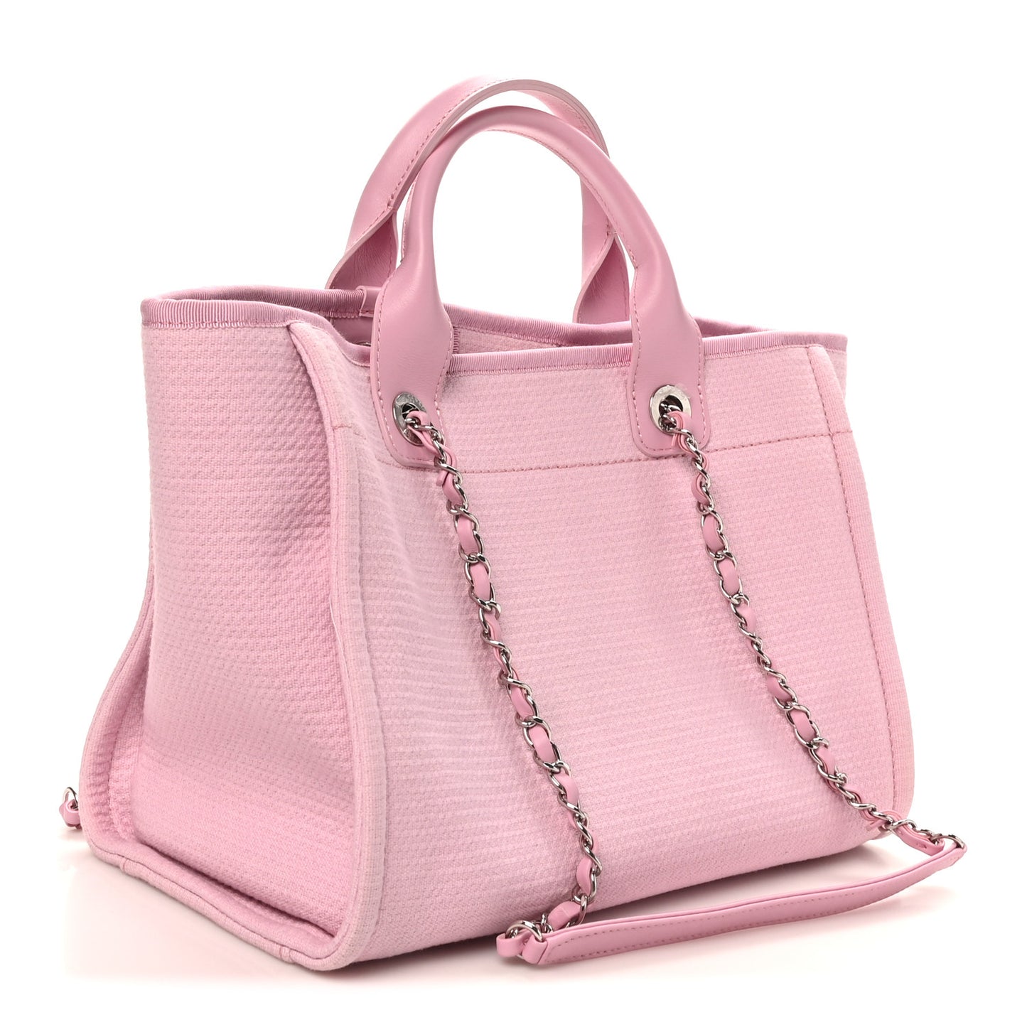 Mixed Fibers Small Deauville Tote Dark Pink