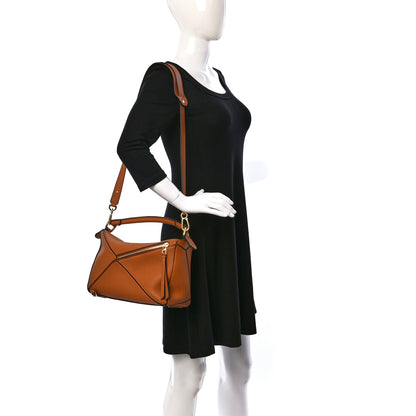 Loewe Soft Grained Calfskin Medium Puzzle Bag Light Caramel 2 of 8
