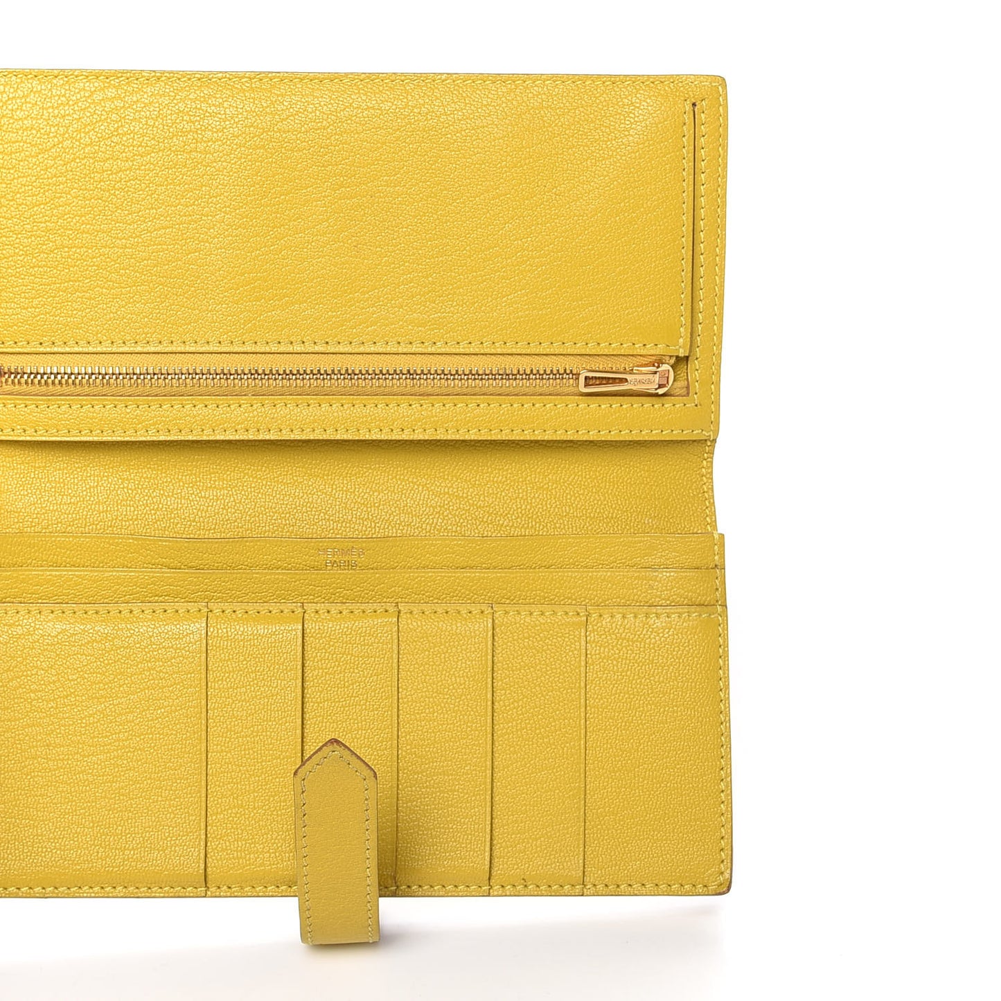 Chevre Mysore Bearn Gusset Wallet Lime