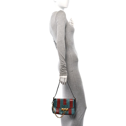 Mulberry Snakeskin Stripe Keeley Satchel Blue Multicolor 2 of 9