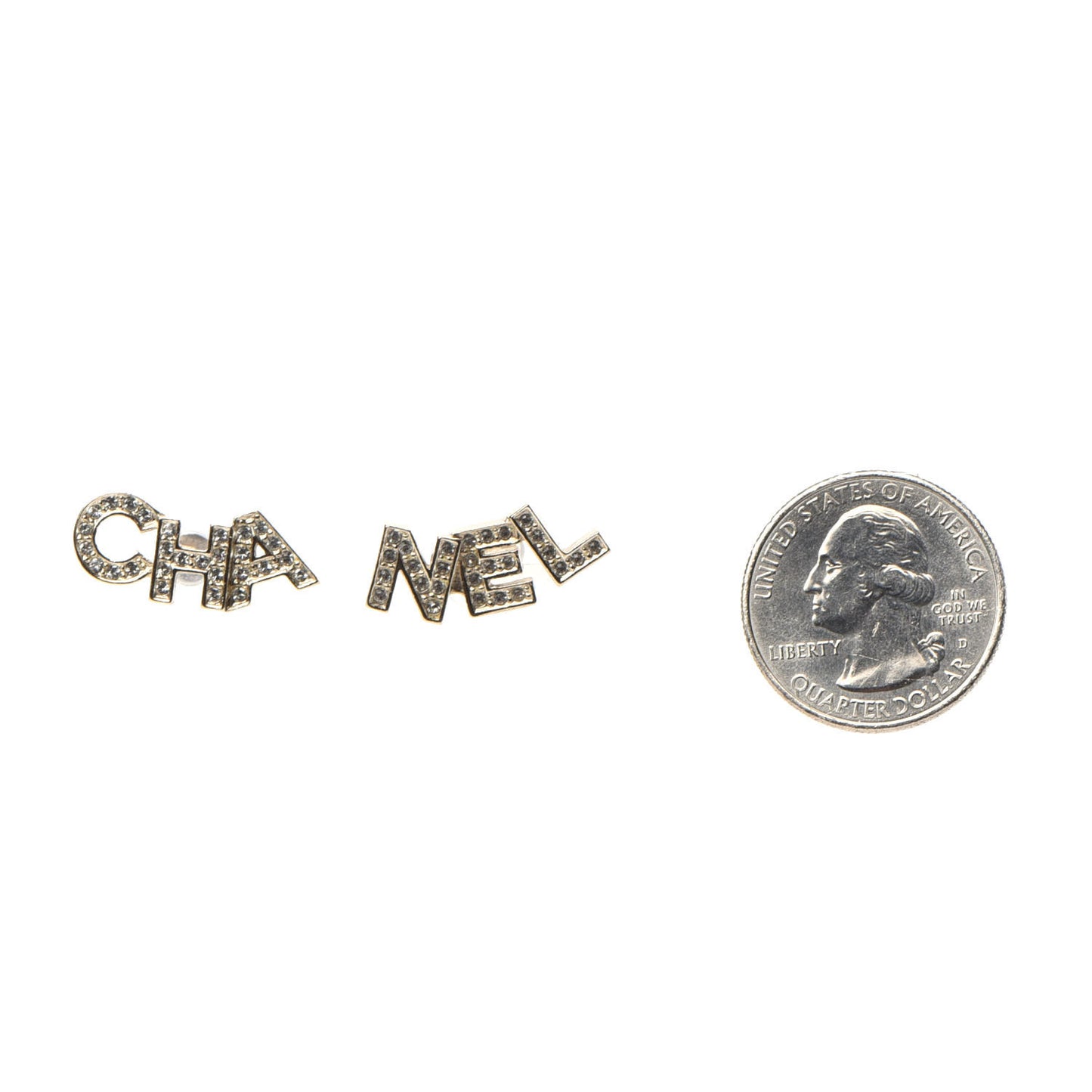 Crystal Pearl Signature Stud Earrings Gold