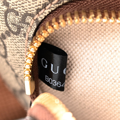 Gucci GG Supreme Monogram Textured Calfskin Retro Interlocking G Belt Bag Beige Ebony Brown Sugar 7 of 9