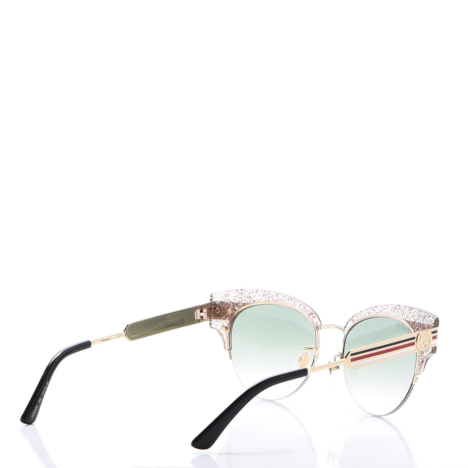 Gucci Glitter Cat Eye Sunglasses GG0283S Beige 3 of 8