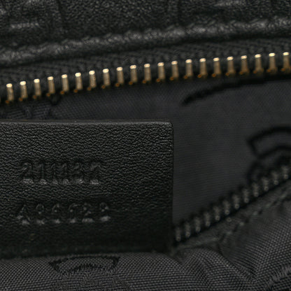 Gucci Guccissima Medium Zippered Shopping Tote Black 7 of 10