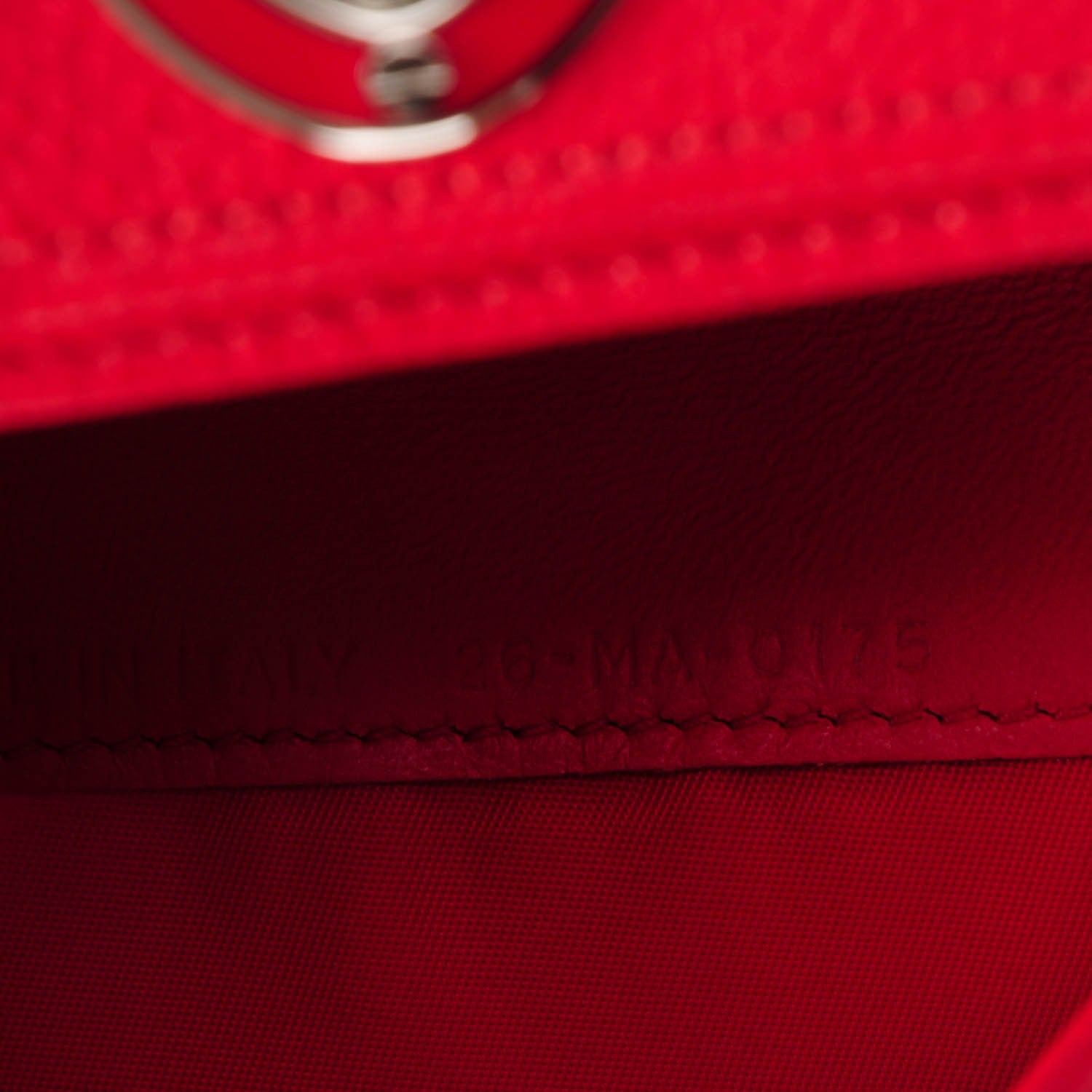 Christian Dior Grained Calfskin Cannage Diorama Elancee Wallet Red 8 of 8