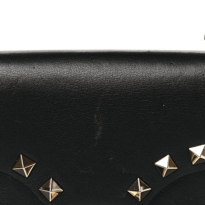 Valentino Garavani Vitello Mini Rockstud Shoulder Flap Bag Black 9 of 9